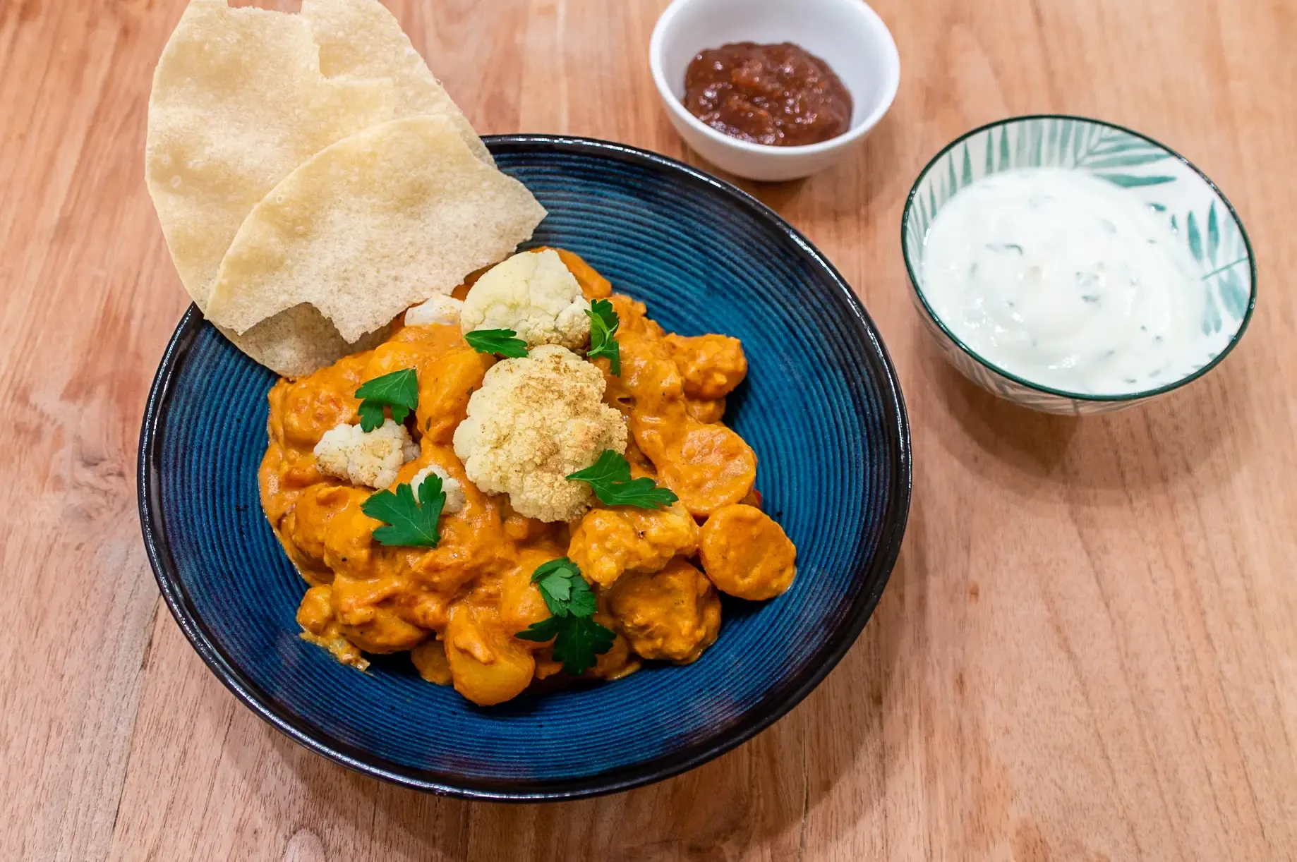 Curry met bloemkool en aardappel